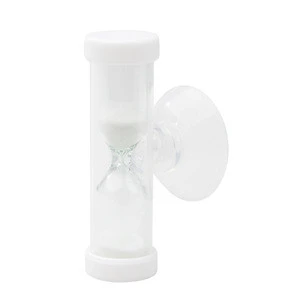 3 minutes plastic hourglass with sucker sand clock