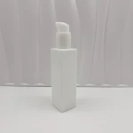 30 50 100 ml square opal glass lotion bottle for essential oil perfume oil glass bottle with white platic sprayer