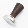 304 Stainless Steel Base Wood Handle Tamper Coffee Powder Hammer 51mm Customized Coffee Tools