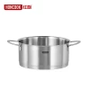 304 stainless steel matte surface soup pot casserole with tempered glass lid