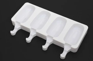 4 cav Reusable ice lolly tools silicone ice cream mould for ice pop