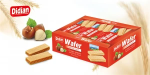 420g Hazelnut flavor wafers cheap biscuit wafer biscuit individual pack popular in west africa