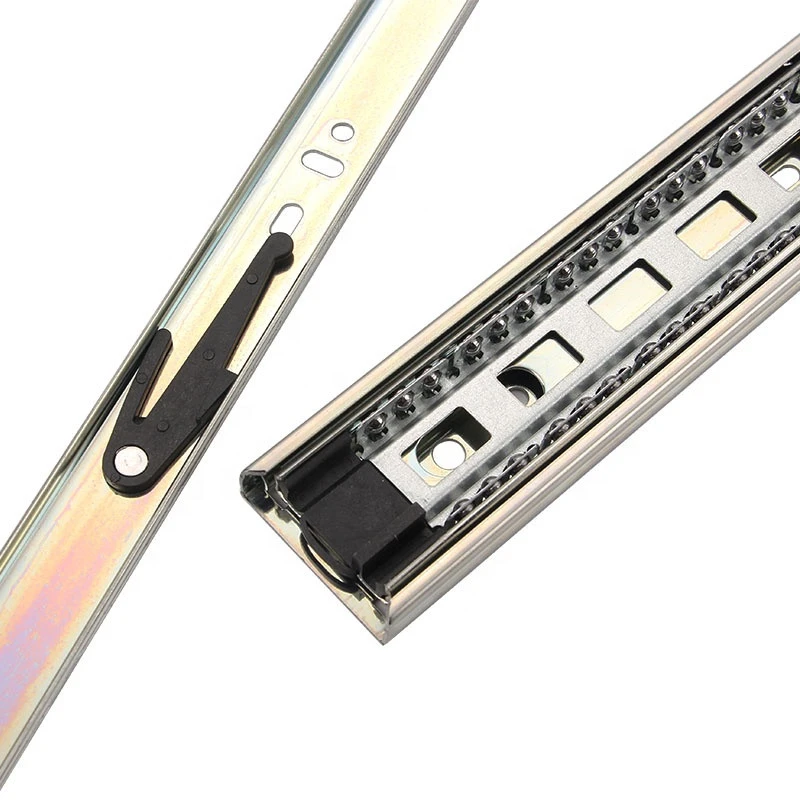42mm high quality cabinet full extension telescopic channels rails dotted surface 3 balls blister packing drawer slides