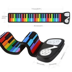 49-key Hand Roll Silicone Children Electronic Piano