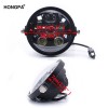 5 3/4 motorcycle 6 LED Angle Eye Hi/Lo Beam Headlamp Headlight  With Ring Cover for motorcycles Cafe racer Harley Touring