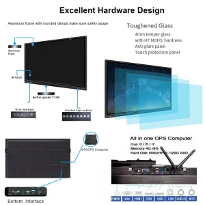 50 55 inch interactive flat panel IFP for video conference