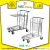 Import 500kg heavy duty industrial warehouse logistics picking hand push cart steel platform trolley from China
