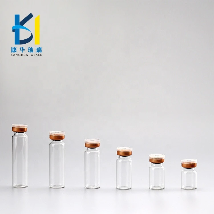 5ml 10ml Empty Mini Pharmacy Butyl Rubber Stoppers Caps Glass Bottle Sterile Vials Botox Injectable Bottle