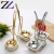 Import 5pcs stainless steel dinnerware golden server food salad fork spoons set portion buffet catering control gold rice serving spoon from China