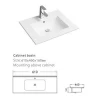 610mm sanitary ware  thin edge hand wash sink  bathroom ceramic cabinet wash basin