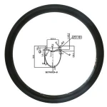 700c 38mm depth cycling rim clincher carbon wheels for road bicycle