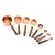 Import 8 piece copper plated measuring cups and measuring spoons set with wooden handle from China
