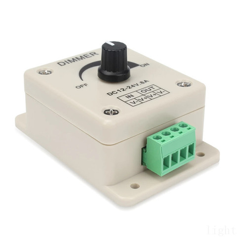 Buy 8a Single Color Knob Led Dimmer 12v 24v Dimmer Switch On Off Single ...