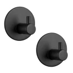 8kg Round Self Adhesive Hooks, Hat Towel Robe Coat Stainless Steel Door Command Hooks Hanger