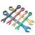 Import 8mm to 19mm 7pc color ratchet wrench set dual-purpose open movable wrench hand tools from China