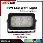 9-48V DC 30w LED Work Light for Ambulance, Fire Truck, etc Dual mounting system