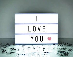 A4 Cinematic Light Up Sign Box Cinema LED Letter Lamp Home Party Decor Wedding
