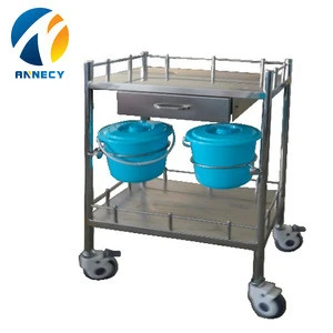 AC-SST017 hot sale medical supplies wholesale stainless steel hospital medical trolley