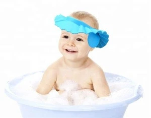 Adjustable baby bathing support shower cap for infant and newborn