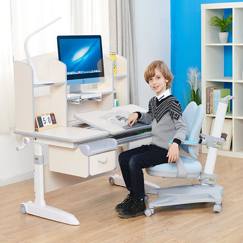 Adjustable Study Table and Chair Ergonomic Kids Study Desk Writing Table