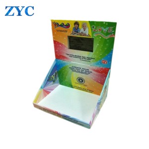 Advertising POS Countertop Cardboard Display Box with lCD Screen for Sales Promotion