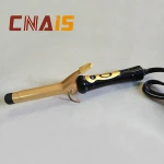 AiLiSi Fashion Hot Sale Gloden Ceramic Glaze Professional Hair Curler / Hair Curling Iron ALS-6808