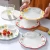 Import AL Hot Sell 2021 Creative Design Tableware Square Dumplings Plate With Sauce Dish Flower Porcelain Dinner Plates from China