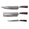 Amazon hot sale 3pcs Kitchen Knife with Damascus Pattern Blade