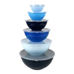 Amazon hot sales Nesting Mixing Bowls Set With Lids Nesting party serving bowl set