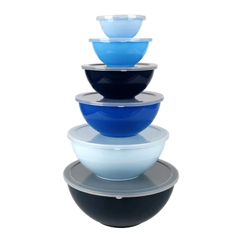 Amazon hot sales Nesting Mixing Bowls Set With Lids Nesting party serving bowl set