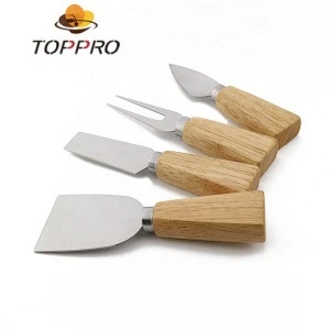 Amazon online shopping wholesale Custom Kitchen Wood Handle 4 pcs Food Cooking Kitchenware Pizza Butter cheese knife set