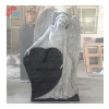 American White Granite Angel Heart Cemetery Tombstone And Monument