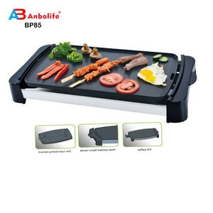 Anbplife fashion commercial 2000w squrare non stick cooking surface electric griddle electric bbq grill 48*32cm
