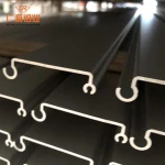 Anodized 6005 T5  aluminium extrusion profile for rolling shutter roll up car garage stutter