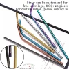 Approved Custom Reusable 3pcs 304 Stainless Steel Metal Drinking Rvs Titanium Straw Case Set