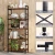 Import Archaized Wood Metal Vertical Bookshelf 5 Layers Adjustable Home Bookshelf Book Rack from China