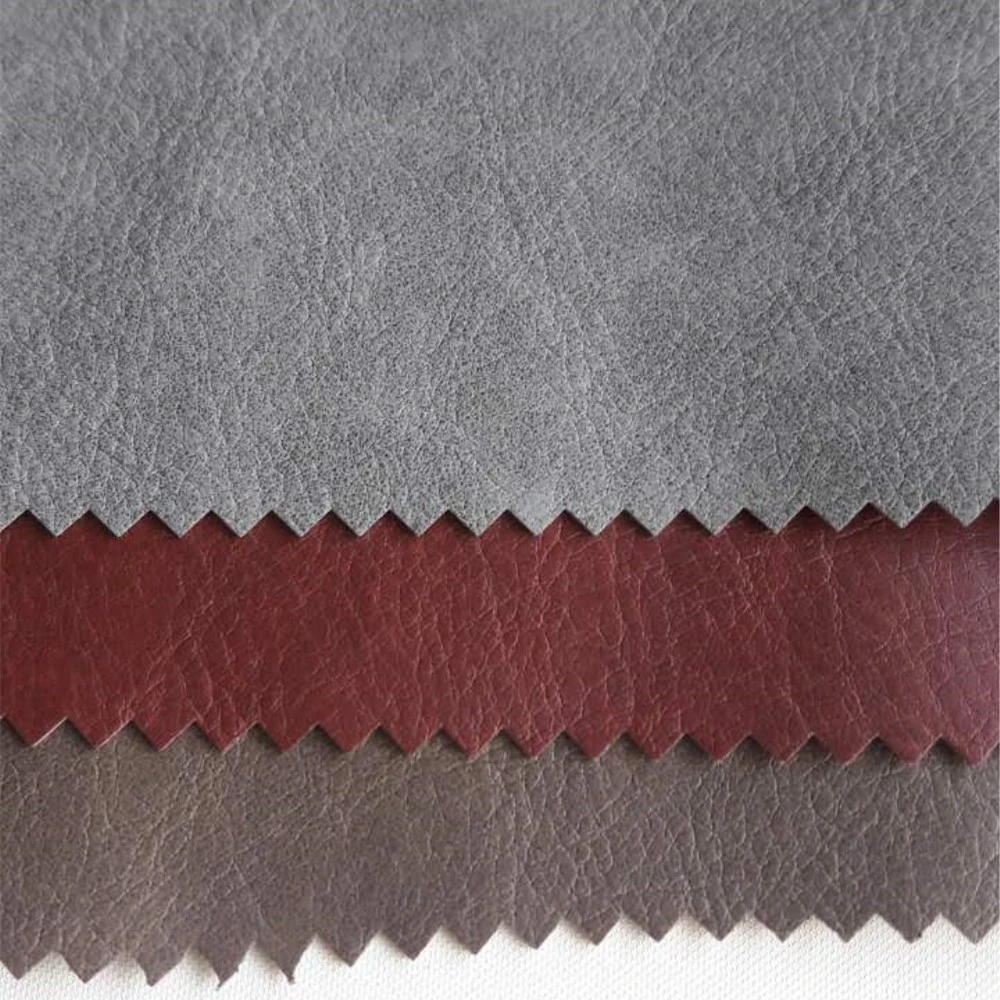 Artificial Microfiber Antique Synthetic Leather Fabric Raw Material For Shoe Making