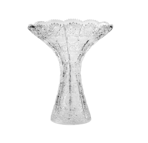Aurum Crystal AU50281, 12&quot;H Crystal Cut Decorative Clear Flower Vase, Elegant Centerpiece Wedding Gift Bud Vase