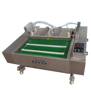Automatic Rolling transmission belt type vacuum packaging machine for meat / fish / snack