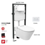 AXENT E310-E291 Bidet Bathroom Toilet Ceramic Wc Designer Smart Close Coupled Wall Hung WC Toilet