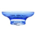 AZUDA_Blue Transparent Plastic Soap Dish Soap Holder
