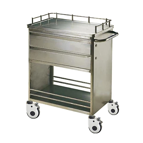 Baoding factory direct stainless steel hospital use medical emergency first-aid trolley