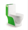 Bathroom products green colored one piece toilets color basin
