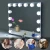 Import BEAUTME Hollywood Salon Vanity Make Up Wall Bathroom Makeup Mirror With LED Light Bulb Lamp from China