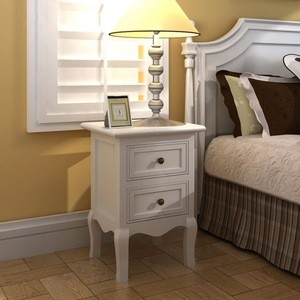 Bedroom furniture wooden white quality assurance modern nightstand