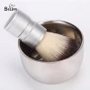 Belifa synthetic brush cleaning face shaving mug and brush kit with stainless steel bowl