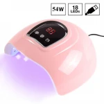 Best quality LED display UV lamps equipment automatic sensor portale 54W rechargable nail dryer lamp
