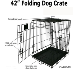 Best quality pet 42&quot; large folding wire pet cages for large dog cat house metal dog crate