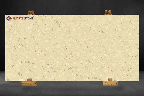 Best Supplier Slabs - Artificial Quartz Stone VG2104 Marbella Yellow Kitchen Countertop Vietnam Big Stone Slabs
