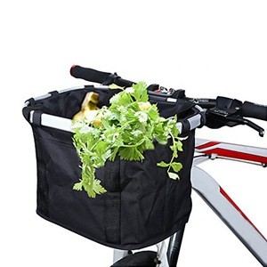 Bicycle Basket Bike Front Basket Folding Detachable Cycling Bag for Pet Cat Dog